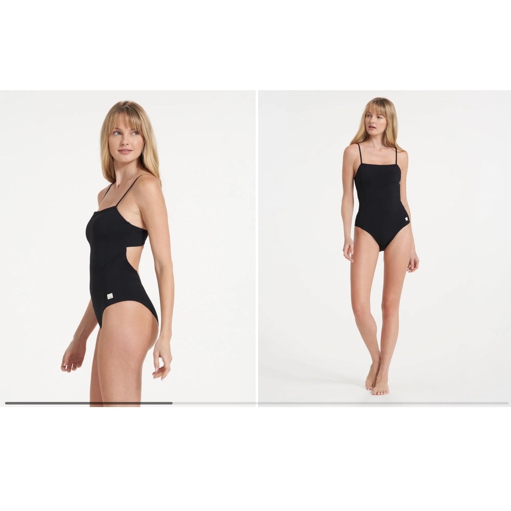 Vuori Black Cutout One-Piece Swimsuit